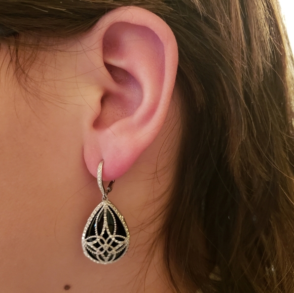 Sterling Silver, CZ earrings